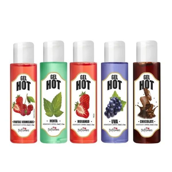 GEL PARA ORAL BEIJÁVEL SABORIZADO HOT FLOWERS GEL HOT 35ML - Imagem 3