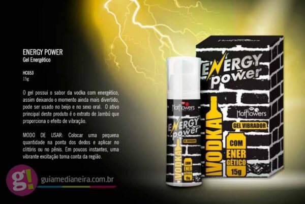 GEL PARA ORAL BEIJÁVEL SABORIZADO HOT FLOWERS ENERGY POWER VODCA 15G - Imagem 5