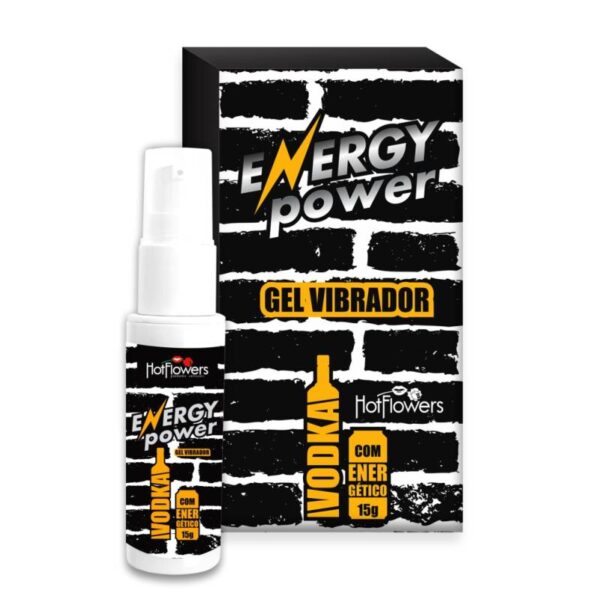 GEL PARA ORAL BEIJÁVEL SABORIZADO HOT FLOWERS ENERGY POWER VODCA 15G - Imagem 2