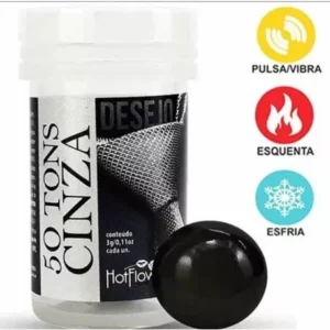 BOLINHAS EXPLOSIVAS GEL PROLONGADOR HOT FLOWERS 50 TONS CINZA 3G 2 UNIDADES
