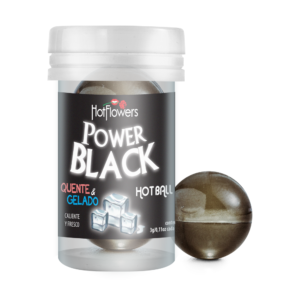 BOLINHAS EXPLOSIVAS GEL TÉRMICO MULTIFUNCIONAL VIBRADOR TÉRMICO HOT FLOWERS POWER BLACK 3G 2 UNIDADES