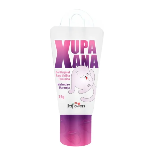 GEL BEIJÁVEL PARA VIRILHA FEMININA HOT FLOWERS XUPA XANA MELANCIA MARACUJÁ 18G - Imagem 2