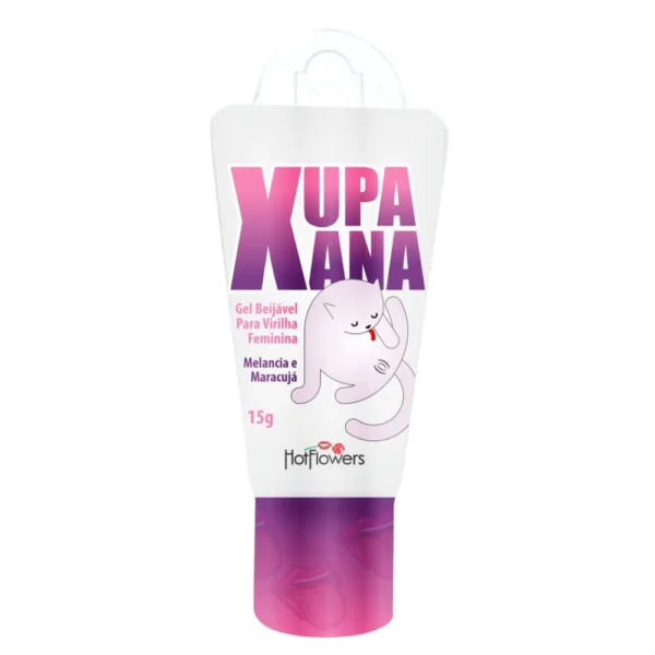 GEL BEIJÁVEL PARA VIRILHA FEMININA HOT FLOWERS XUPA XANA MELANCIA MARACUJÁ 18G - Imagem 5