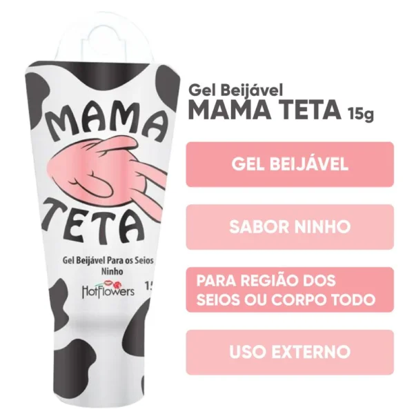 GEL BEIJÁVEL PARA SEIOS HOT FLOWERS MAMA TETA 18G NINHO - Imagem 5