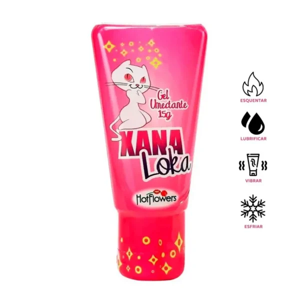 GEL EXCITANTE FEMININO TÉRMICO VIBRADOR HOT FLOWERS XANA LOKA15G - Imagem 5