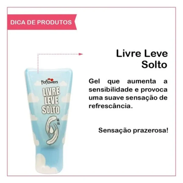 GEL ESTIMULANTE UNISSEX MULTIFUNCIONAL HOT FLOWERS LIVRE LEVE SOLTO 15G - Imagem 6