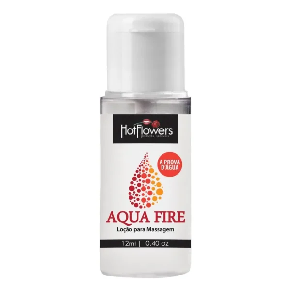 GEL LUBRIFICANTE RESISTENTE À ÁGUA TÉRMICO ESQUENTA HOT FLOWERS AQUA FIRE 12ML - Imagem 3