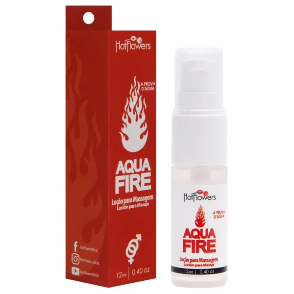 GEL LUBRIFICANTE RESISTENTE À ÁGUA TÉRMICO ESQUENTA HOT FLOWERS AQUA FIRE 12ML - Imagem 4