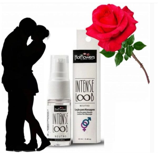 GEL LUBRIFICANTE À BASE DE SILICONE RESISTENTE À ÁGUA HOT FLOWERS INTENSE LOOB 12ML - Imagem 5