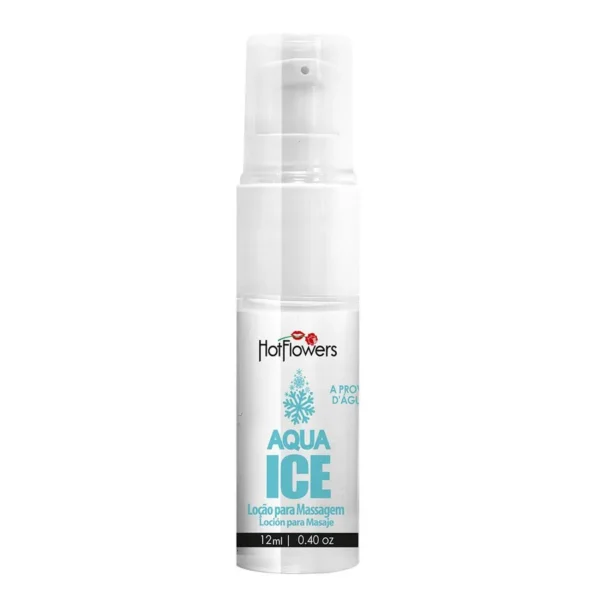 GEL LUBRIFICANTE RESISTENTE À ÁGUA TÉRMICO ESFRIA HOT FLOWERS AQUA ICE 12ML - Imagem 2