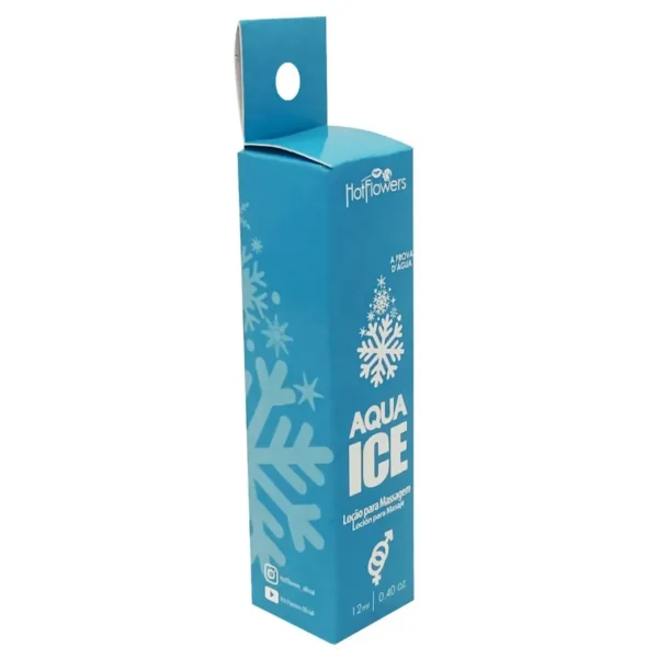 GEL LUBRIFICANTE RESISTENTE À ÁGUA TÉRMICO ESFRIA HOT FLOWERS AQUA ICE 12ML - Imagem 5