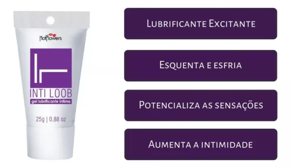 GEL LUBRIFICANTE A BASE D'ÁGUA HOT FLOWERS INTI LOOB 25G - Imagem 3