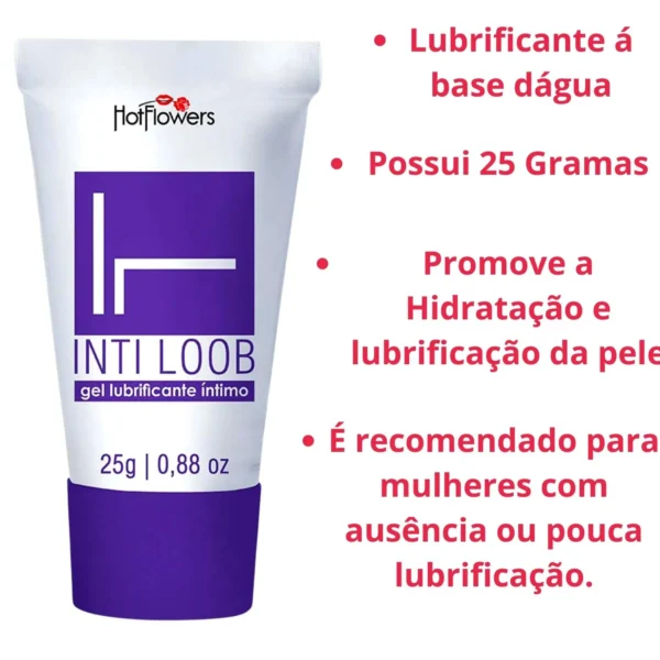GEL LUBRIFICANTE A BASE D'ÁGUA HOT FLOWERS INTI LOOB 25G - Imagem 4