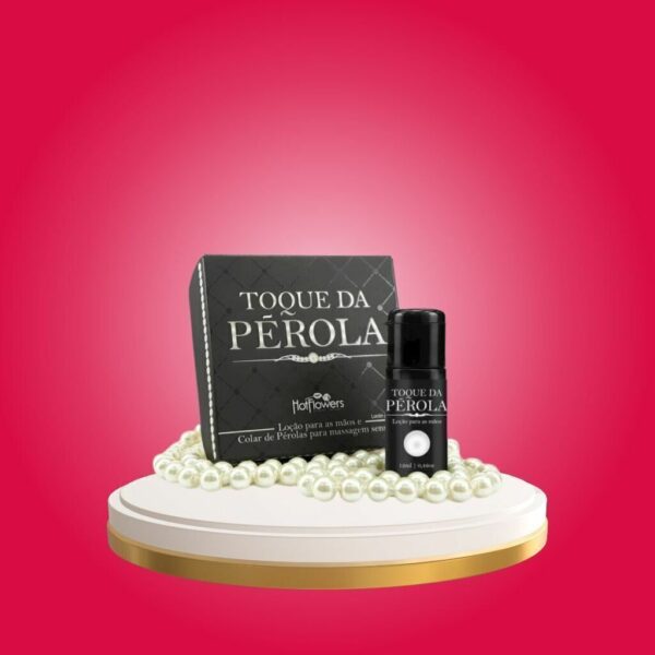 KIT MASSAGEM SENSUAL MASTURBAÇÃO FEMININO HOT FLOWERS KIT TOQUE PÉROLA COLAR + GEL 12ML - Imagem 3