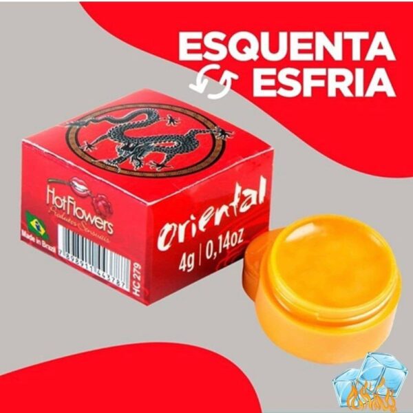 CREME MULTIFUNCIONAL TÉRMICO ESFRIA ESQUENTA POMADA HOT FLOWERS ORIENTAL 4G - Imagem 3