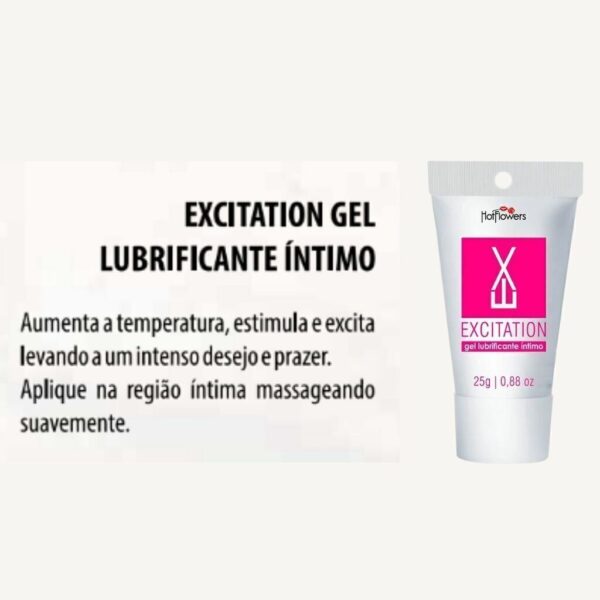 GEL ESTIMULANTE MASTURBADOR FEMININO HOT FLOWERS EXCITATION GEL 25G - Imagem 3