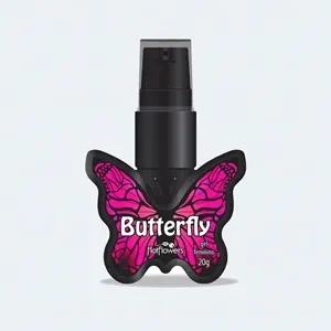 GEL BEIJÁVEL  ESTIMULANTE MASTURBADOR FEMININO HOT FLOWERS BUTTERFLY GEL 20G CEREJA