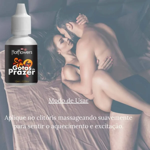 ÓLEO ESTIMULANTE MASTURBADOR FEMININO TÉRMICO ESQUENTA HOT FLOWERS GOTAS DO PRAZER 15ML - Imagem 3