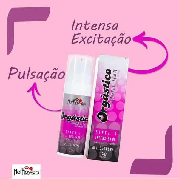 GEL ESTIMULANTE MASTURBADOR FEMININO TÉRMICO ESQUENTA ESFRIA HOT FLOWERS ORGASTICO 15G - Imagem 4