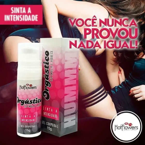 GEL ESTIMULANTE MASTURBADOR FEMININO TÉRMICO ESQUENTA ESFRIA HOT FLOWERS ORGASTICO 15G - Imagem 7