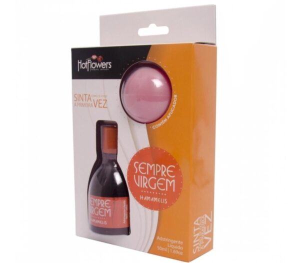 KIT HOT FLOWERS SEMPRE VIRGEM LÍQUIDO HAMAMELIS ÓLEO ADSTRINGENTE 50ML+ APLICADOR GINO DUCHA - Imagem 6