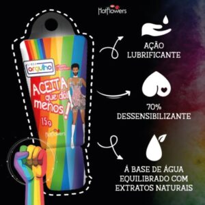 GEL LUBRIFICANTE A BASE D'ÁGUA HOT FLOWERS ACEITA QUE DÓI MENOS 15G