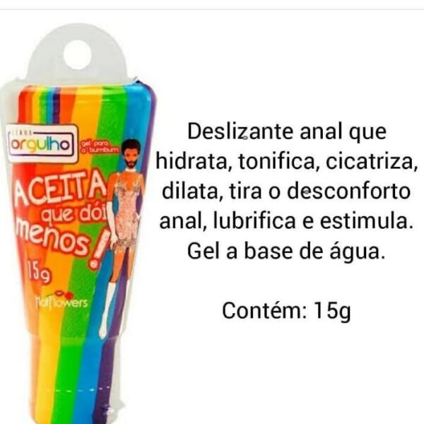 GEL LUBRIFICANTE A BASE D'ÁGUA HOT FLOWERS ACEITA QUE DÓI MENOS 15G - Imagem 3