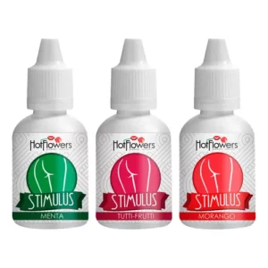 ÓLEO COMPLEMENTO DE LUBRIFICAÇÃO DESSENSIBILIZANTE PARA SEXO ANAL SEM DOR HOT FLOWERS STIMULUS 15ML 3 AROMAS