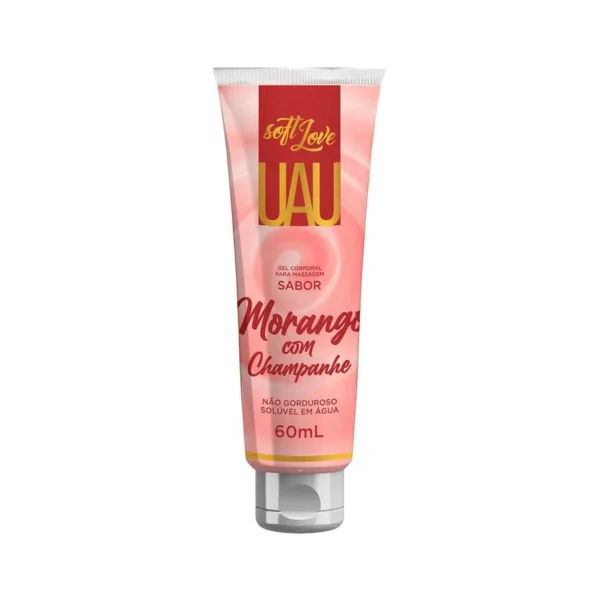 GEL LUBRIFICANTE BEIJÁVEL PARA MASSAGEM SENSUAL SOFT LOVE UAU 60ML 6 SABORES - Imagem 5