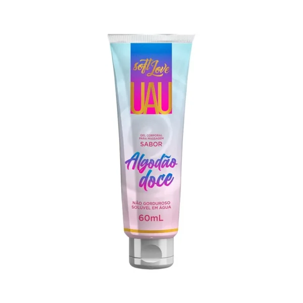 GEL LUBRIFICANTE BEIJÁVEL PARA MASSAGEM SENSUAL SOFT LOVE UAU 60ML 6 SABORES - Imagem 6