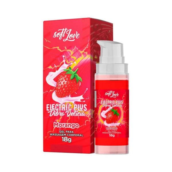 GEL LUBRIFICANTE ESTIMULADOR VIBRADOR LÍQUIDO SOFT LOVE ELETRIC PLUS VIBRO DELÍCIA 18G - Imagem 2