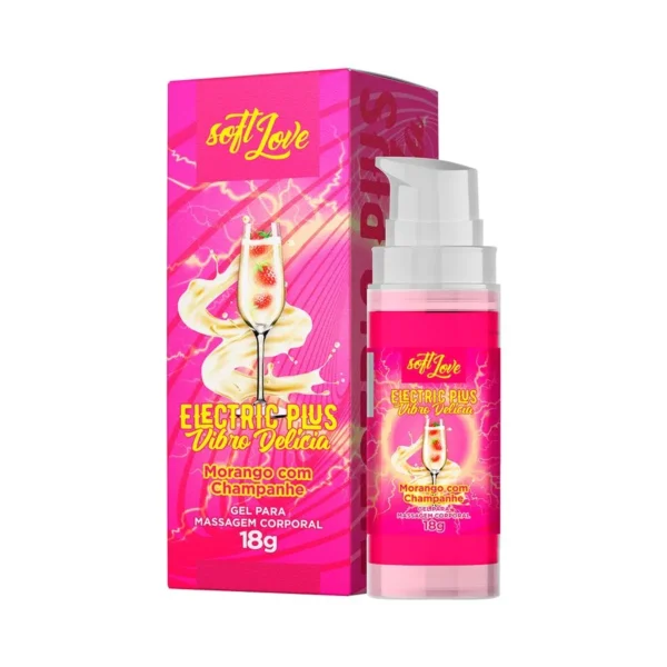 GEL LUBRIFICANTE ESTIMULADOR VIBRADOR LÍQUIDO SOFT LOVE ELETRIC PLUS VIBRO DELÍCIA 18G - Imagem 4