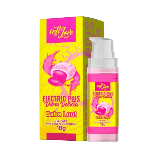 GEL LUBRIFICANTE ESTIMULADOR VIBRADOR LÍQUIDO SOFT LOVE ELETRIC PLUS VIBRO DELÍCIA 18G - Imagem 3