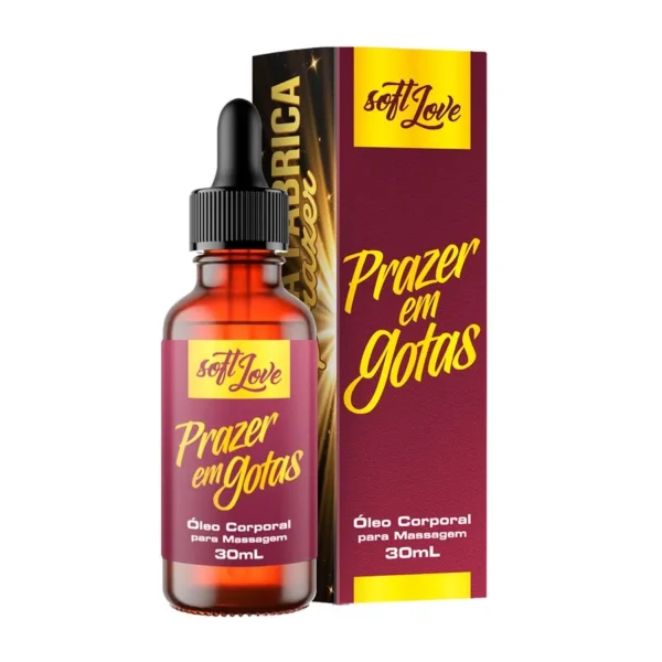 ÓLEO DE MASSAGEM AFRODISÍACO SOFT LOVE PRAZER EM GOTAS 30ML