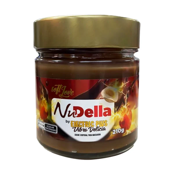 CREME BEIJÁVEL PARA MASSAGEM SENSUAL SOFT LOVE ELECTRIC PLUS VIBRO DELÍCIA  NUDELLA 140G - Imagem 2