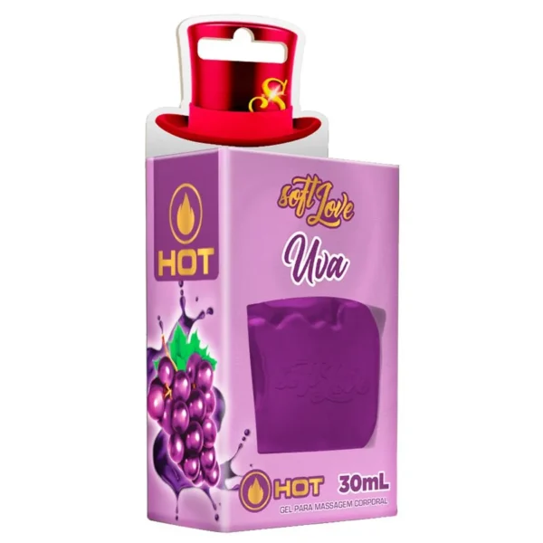 GEL BEIJÁVEL PARA SEXO ORAL TÉRMICO AROMATIZANTE SOFT LOVE HOT 30 ML 5 SABORES - Imagem 4