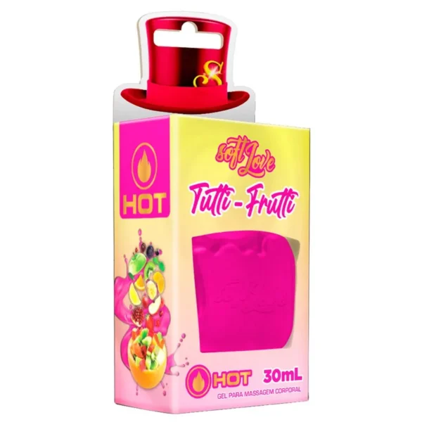 GEL BEIJÁVEL PARA SEXO ORAL TÉRMICO AROMATIZANTE SOFT LOVE HOT 30 ML 5 SABORES - Imagem 3