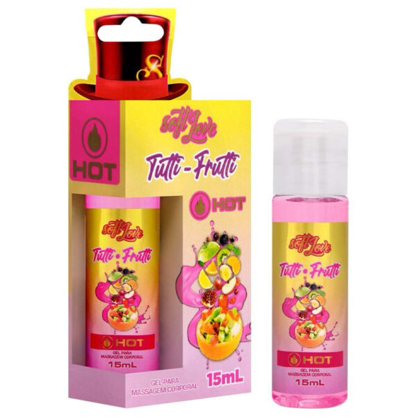 GEL BEIJÁVEL PARA SEXO ORAL TÉRMICO AROMATIZANTE SOFT LOVE HOT 15 ML 5 SABORES - Imagem 2