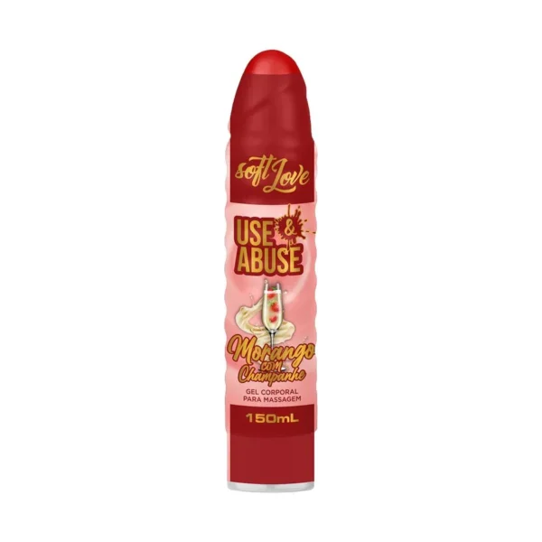 GEL BEIJÁVEL PARA SEXO ORAL SABORIZADO SOFT LOVE USE & ABUSE 150ML EMBALAGEM INTERATIVA 3 SABORES - Imagem 4