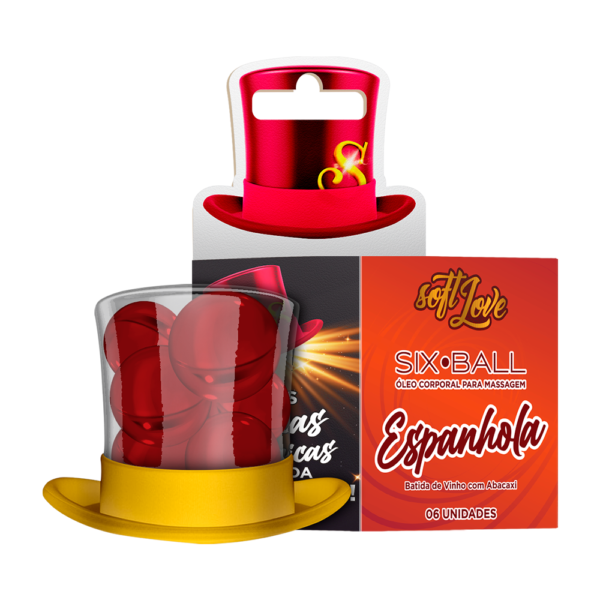 BOLINHAS EXPLOSIVAS GEL BEIJÁVEL SABORIZADO SOFT LOVE SIX BALLS COMBO FACILIT BLACKOUT 6 UNIDADES - Imagem 3