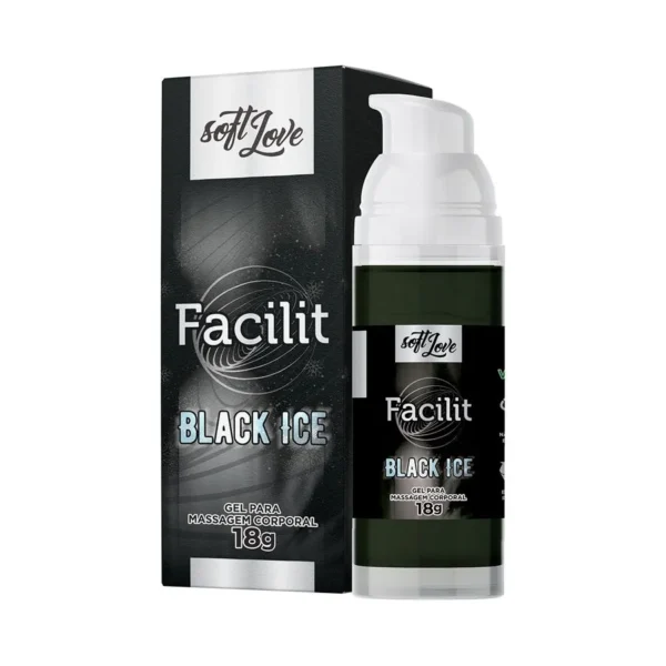 GEL DESSENSIBLIZANTE PARA SEXO ANAL  TÉRMICO VIBRADOR SOFT LOVE FACILIT BLACK ICE 30G - Imagem 3