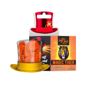 BOLINHAS EXPLOSIVAS GEL BEIJÁVEL SABORIZADO SOFT LOVE SIX BALLS COMBO MAGIC TIGER 6 UNIDADES
