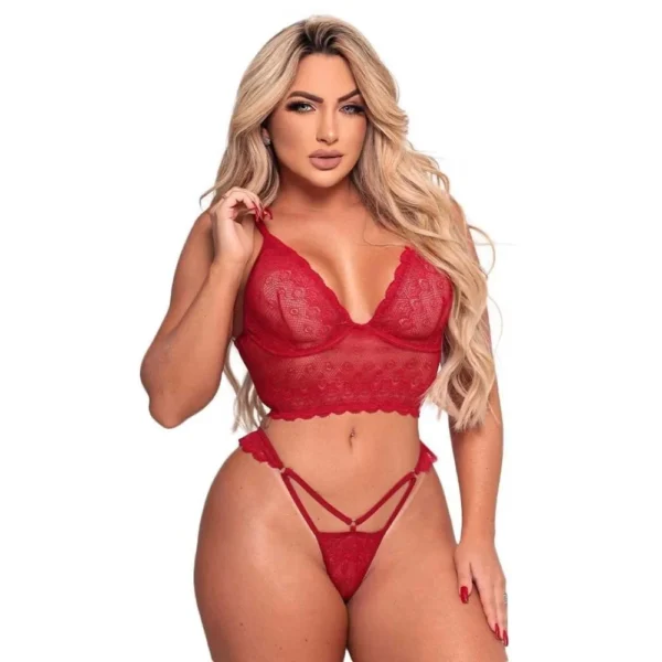 CONJUNTO CROPPED SAFADINHA EM RENDA COM FRASE ME FODE TALLYTA 1483 P M G GG 3 CORES - Imagem 8
