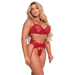 CONJUNTO ATREVIDA COM CINTA LIGA TALLYTA 1479 P M G GG 2 CORES