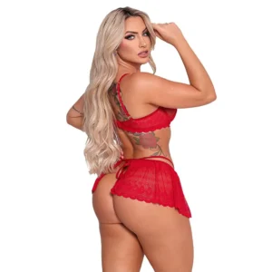 CONJUNTO APIMENTADA EM RENDA COM SAINHA TALLYTA P M G GG 2 CORES