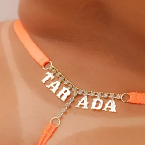CALCINHA PERSONALIZÁVEL STRASS PLUS TALLYTA LARANJA NEON TAMANHO G1