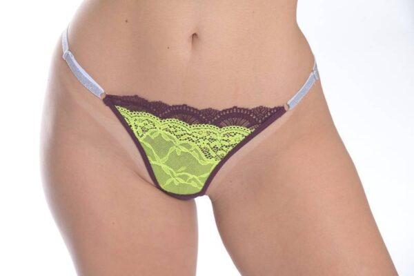 CALCINHA STRING COM ALÇA PRATEADA YAFFA Y5076 TAMANHO ÚNICO 4 CORES - Imagem 7