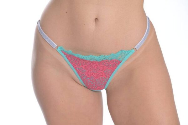 CALCINHA STRING COM ALÇA PRATEADA YAFFA Y5076 TAMANHO ÚNICO 4 CORES - Imagem 3