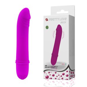 VIBRADOR PURO SILICONE 10 NÍVEIS DE VIBRAÇÃO BECK PRETTY LOVE SI5413