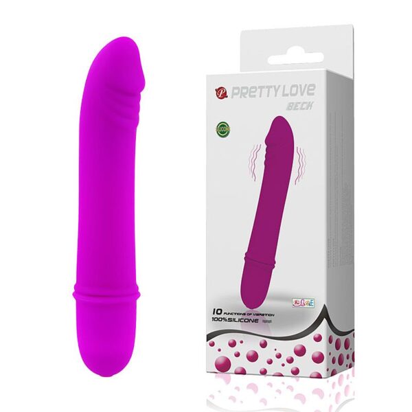 VIBRADOR PURO SILICONE 10 NÍVEIS DE VIBRAÇÃO BECK PRETTY LOVE SI5413